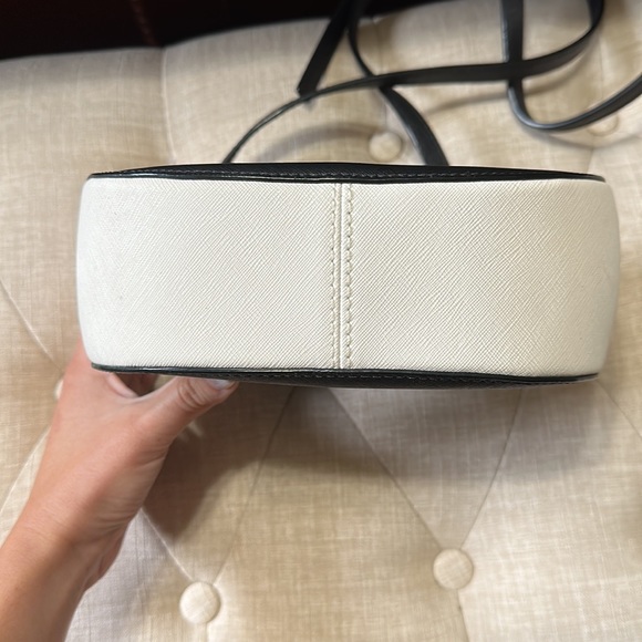 Kate Spade Cameron Street Glitter Small Byrdie in Black & White Crossbody - Picture 5 of 10